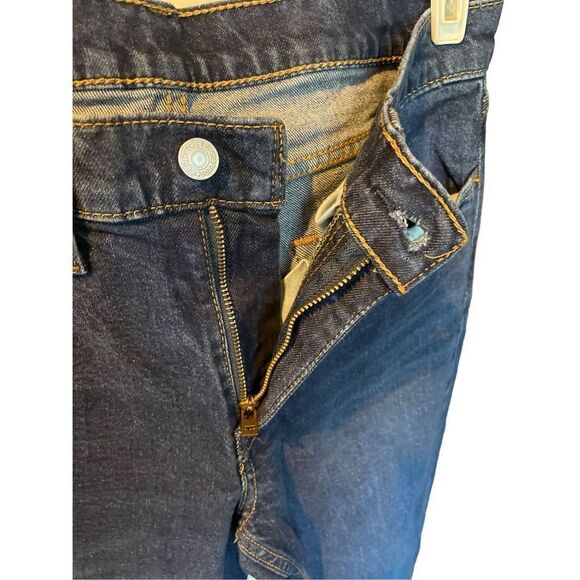 Levis Men's Blue Mid Rise Full Length Dark Wash Slim Fit Denim Jeans Size 31x32 - Picture 6 of 13